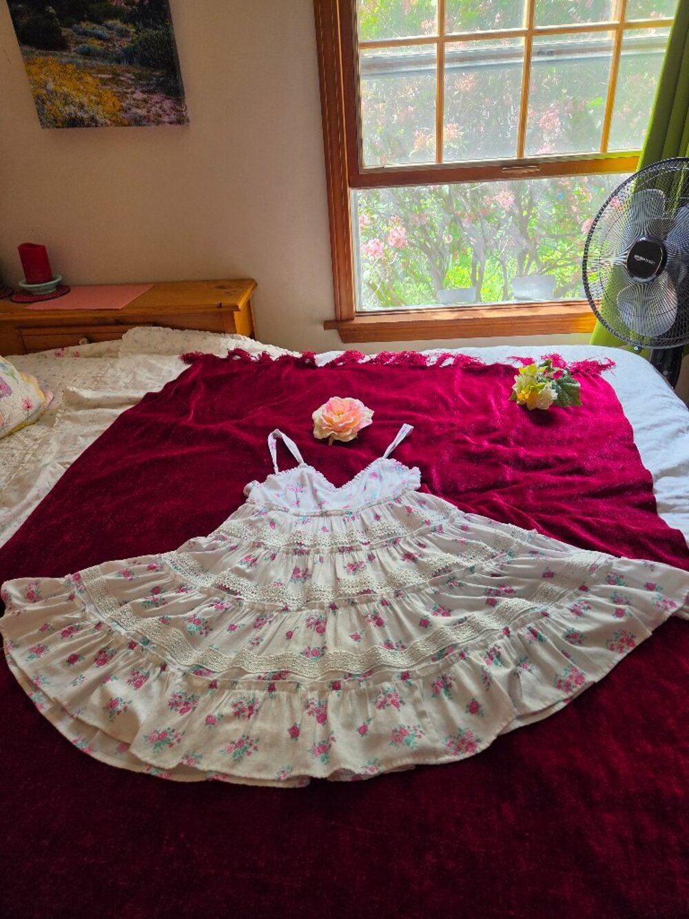 ALTARD STATE SUPER CUTE FLORAL RUFFLE BABYDOLL DRESS SIZE SMALL